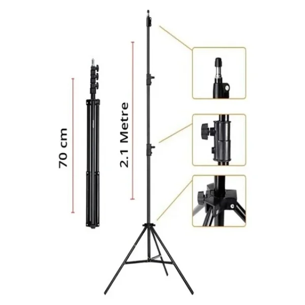 Taşınabilir Projeksiyon Cihazları Ve Selfie Kullanım İçin Üç Ayaklı Tripod 2.10 Metre - Görsel 3