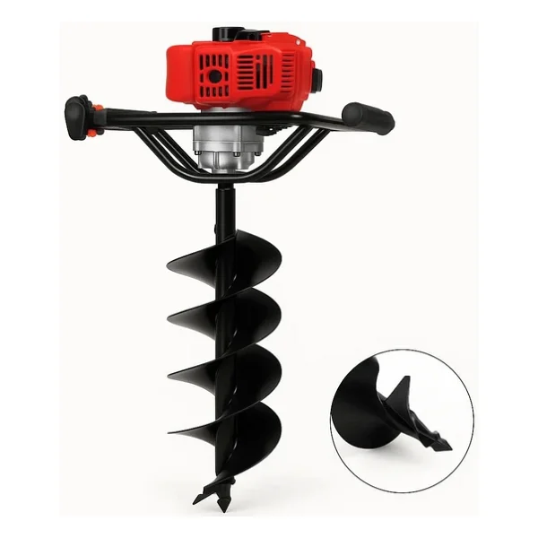 Secho DX-5500 20 cm 2.6 Hp Çift Helezonlu Benzinli Toprak Burgu Makinesi - Görsel 2