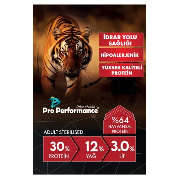 Pro Performance Kuzu Etli ve Somonlu 2 kg Kısırlaştırılmış Yetişkin Kedi Maması - Görsel 5