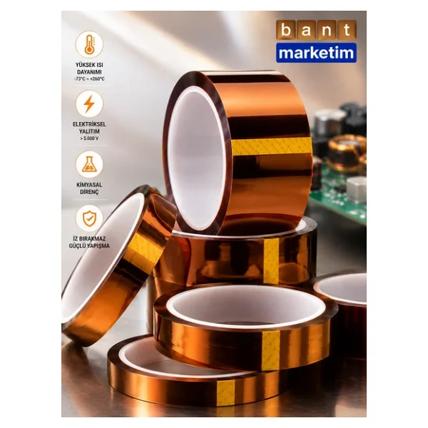 Isıya Dayanıklı Kapton Bant 50Mmx33mt - Görsel 4