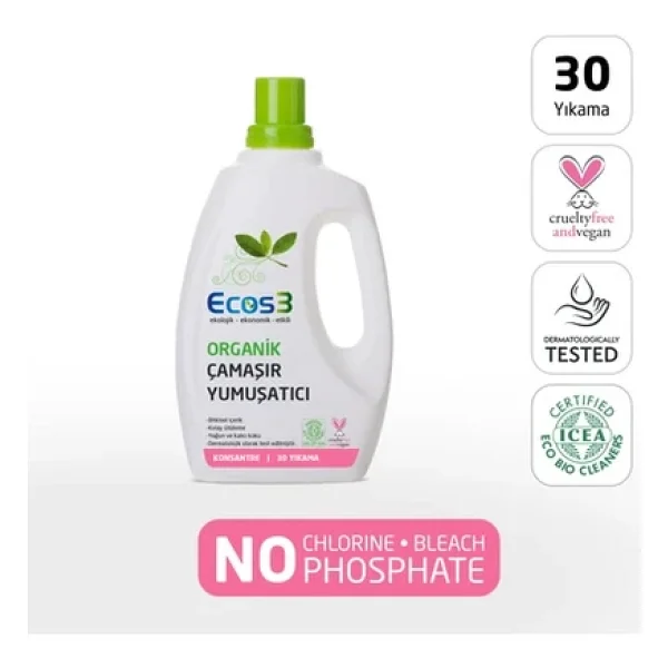 Ecos3 Organik Konsantre Bitkisel Yumuşatıcı 750 ml - Görsel 4