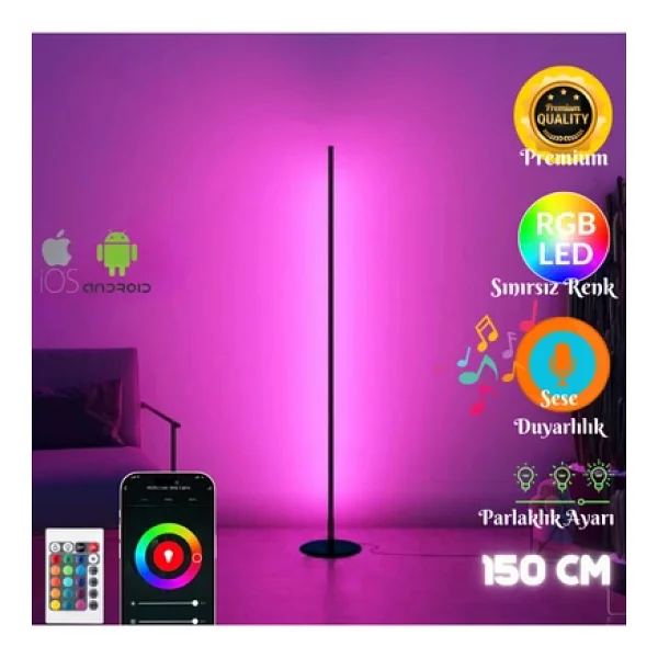 neeko Valör Telefon Ve Kumanda Kontrollü - Oda Aydınlatma Sistemi Full Rgb - 150 Cm - Görsel 2