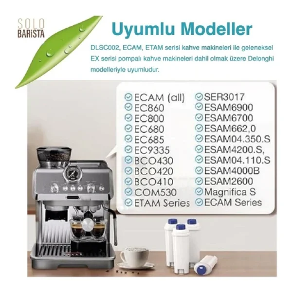 Delonghi Kahve Makinası Kireç Önleyici Su Arıtma Filtresi 10 Adet - Görsel 7