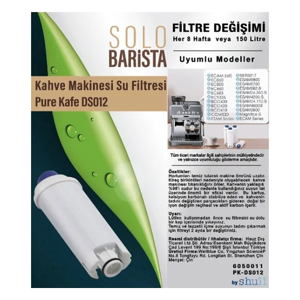 Delonghi Kahve Makinası Kireç Önleyici Su Arıtma Filtresi 6 Adet - Görsel 2