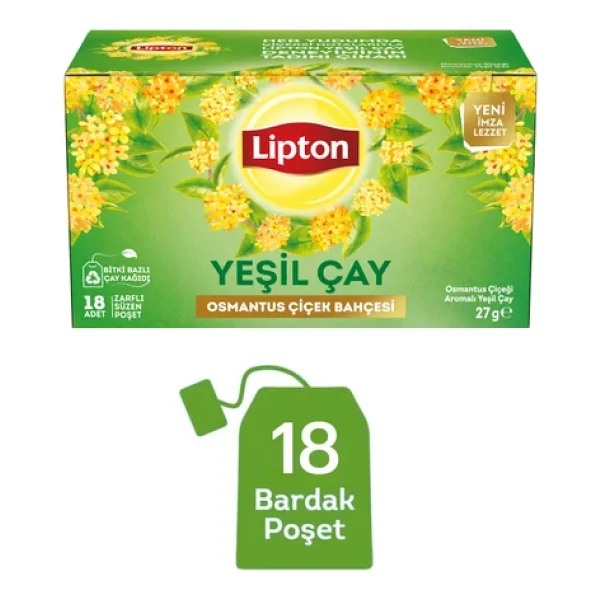 Lipton Osmantus Çiçek Bahçesi Yeşil Çay 18'li - Görsel 4