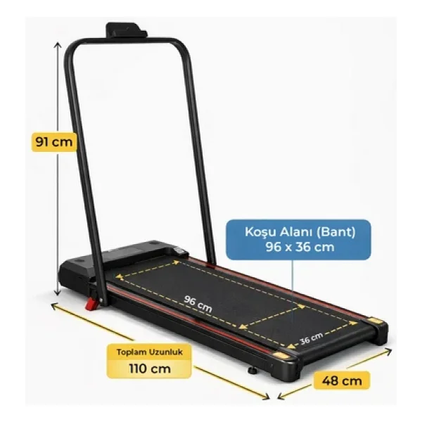 Relax RL-890 Uzaktan Kumandalı Katlanabilir Koşu Bandı - Görsel 6