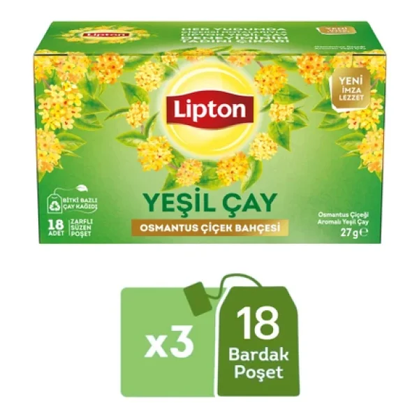 Lipton Osmantus Çiçek Bahçesi Yeşil Çay 18'li - Görsel 6
