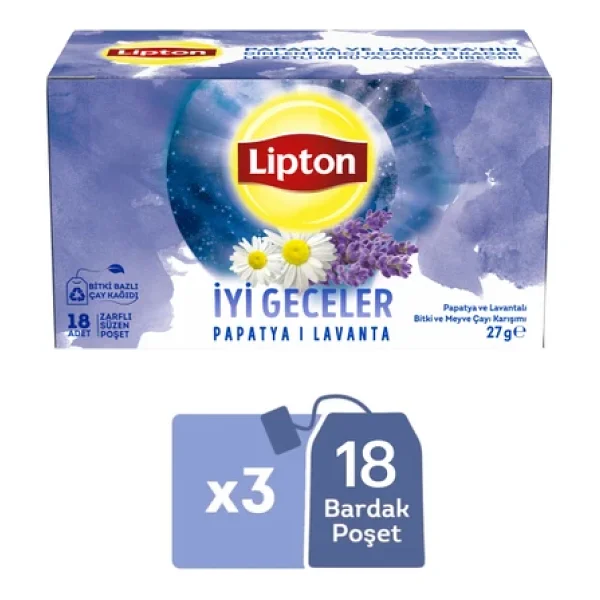 Lipton Papatya ve Lavanta İyi Geceler Çayı 18'li - Görsel 5