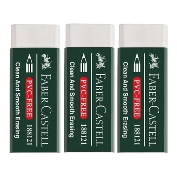Faber Castell Pvc Free No:20 Büyük Boy Beyaz Silgi 3 Lü - Görsel 7