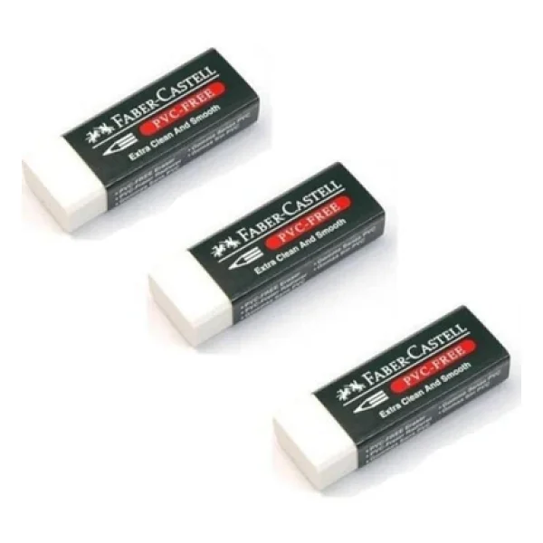 Faber Castell Pvc Free No:20 Büyük Boy Beyaz Silgi 3 Lü - Görsel 8