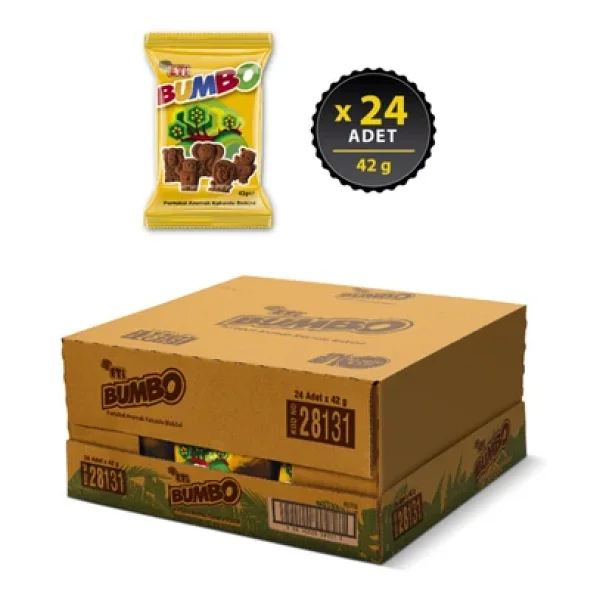 Eti Bumbo Portakal Aromalı Kakaolu Bisküvi 42 gr 24'lü - Görsel 3