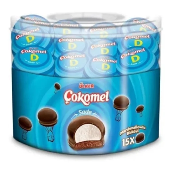 Ülker Çokomel Sade Marshmallow Bisküvi 15x12 gr - Görsel 3
