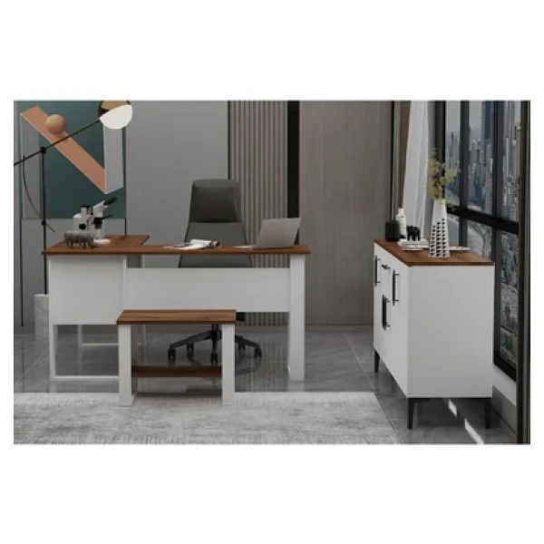 Betroya Landi Ofis Takımı 3' Lü Set Beyaz Kemençe - Görsel 4