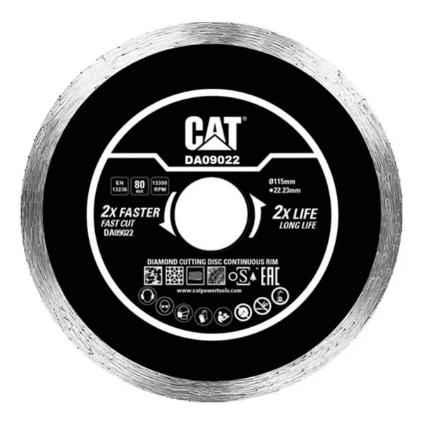 Cat Da09022 115Mm Profesyonel Fayans, Seramik, Mermer Elmas Kesme Diski (Sürekli Kenar) - Görsel 2