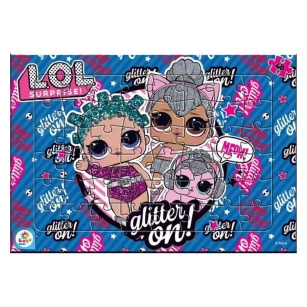 Laço Kids Lol Surprise Glitter On 48 Parça Frame Puzzle LOL7597 - Görsel 4