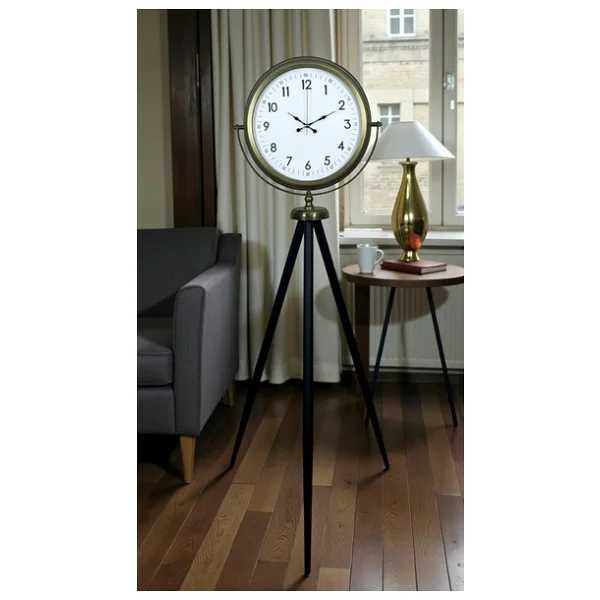 Klasik Eskitme Tripod Ayaklı Saat - Görsel 3