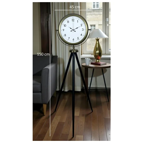 Klasik Eskitme Tripod Ayaklı Saat - Görsel 6