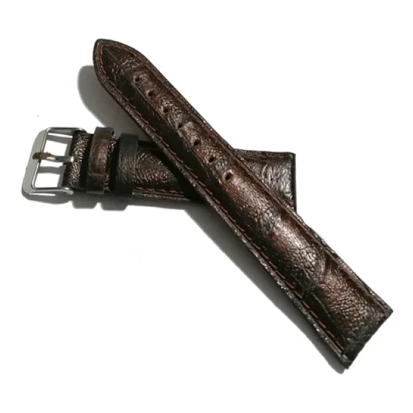 Fado&Her Saate Uyumlu Hakiki Deri Saat Kordonu Kahverengi 20 Mm ( 380) - Görsel 5