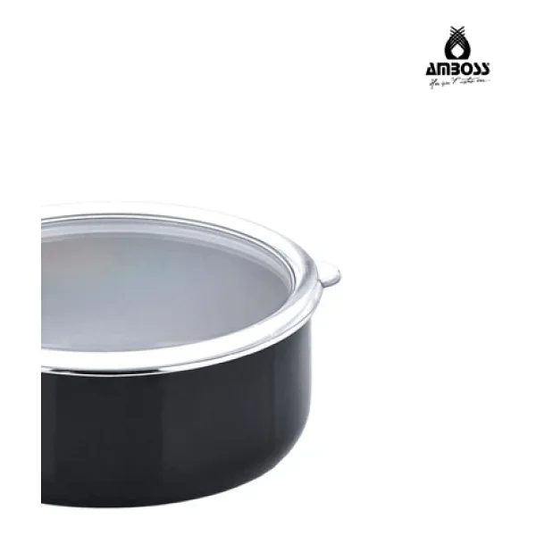Amboss Crispella Siyah 14-16-18 cm 3'lü Emaye Saklama Kabı - Görsel 7