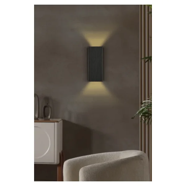 Trend Kitchen Eclora Modern Bohem Tarzı Dekoratif Ahşap Pilli Siyah Duvar Apliği - Görsel 4
