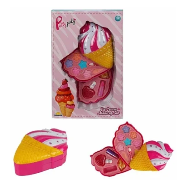 Pretty Pinky Dondurma Şekilli İki Katlı Makyaj Güzellik Seti 2595 - Görsel 4
