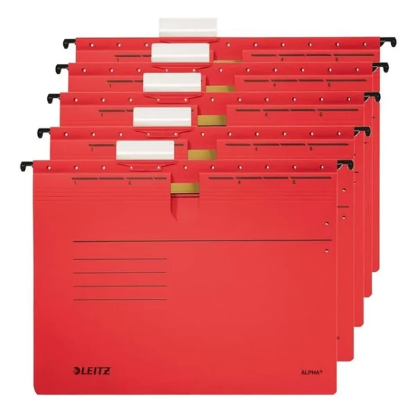 Leitz 6515 A4 Askılı Dosya Telsiz Kırmızı 25 Li 65150025 (25 Li Paket) - Görsel 6