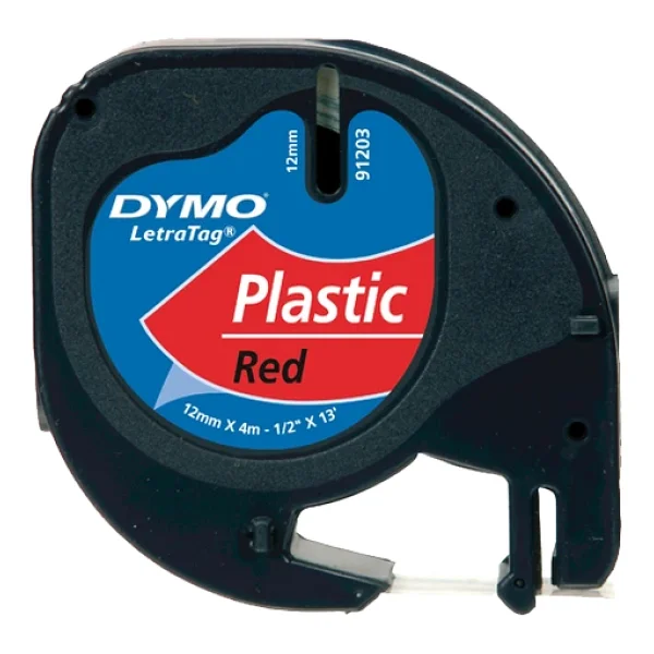 DYMO 59424 Letratag 12 mm x 4 mm Kırmızı Şerit - Görsel 6