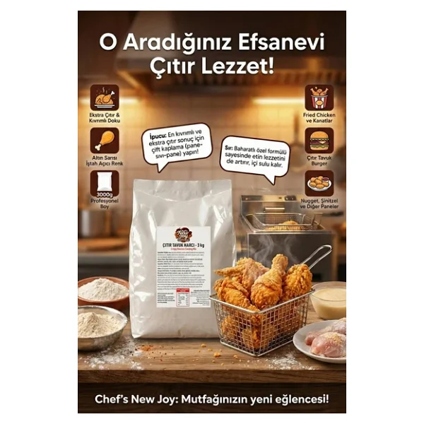 Çıtır Tavuk Harcı 3000 gr Pane Harcı - Görsel 6
