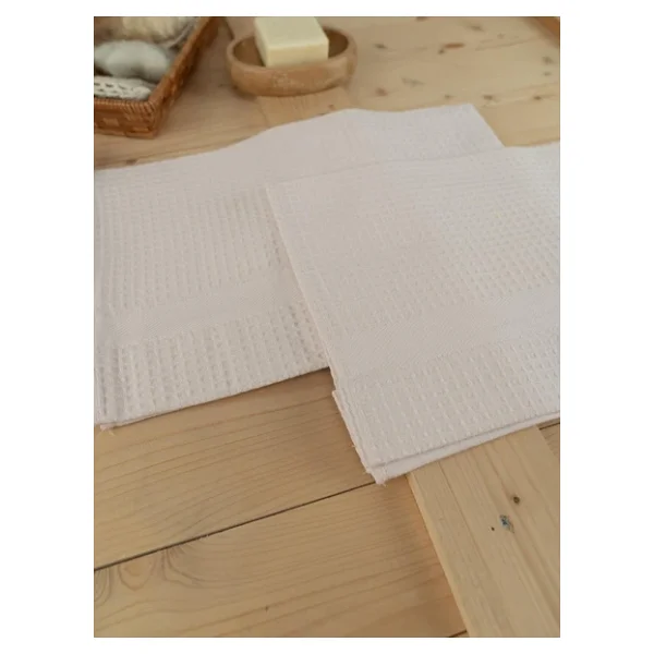 Pamuklu 2'Li 40X60 Cm Waffle Dokulu Modern El & Mutfak Havlusu Seti Baveno - Görsel 10