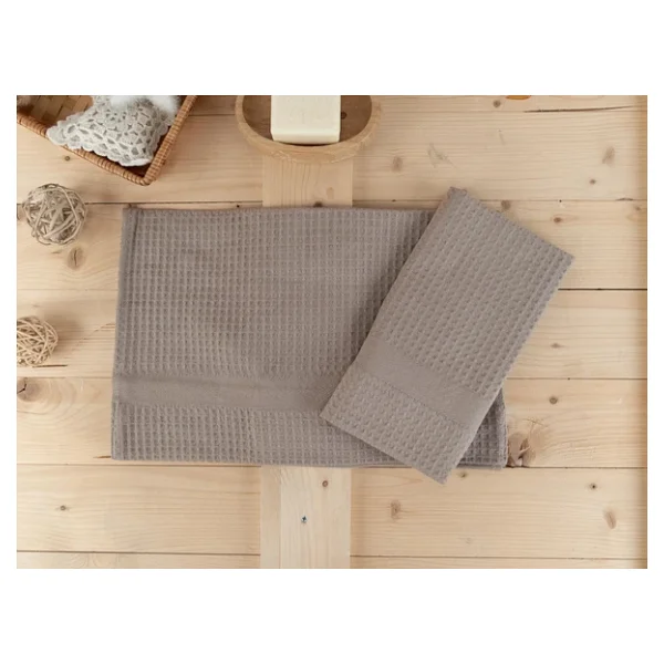 Pamuklu 2'Li 40X60 Cm Waffle Dokulu Modern El & Mutfak Havlusu Seti Baveno - Görsel 7