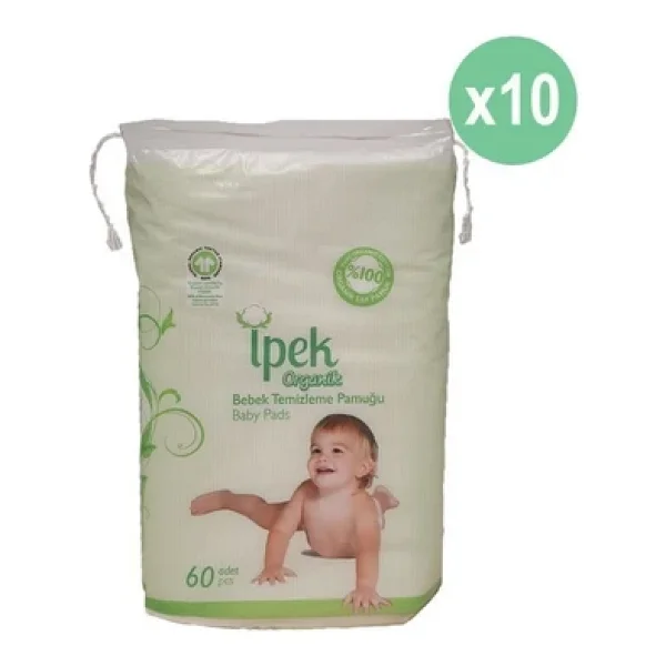 Ipek Organik Bebek Temizleme Pamuğu 60'lı - 10'lu Paket - Görsel 6