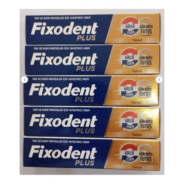 Fixodent Plus En İyi Tutuş 40 gr 5 Adet Protez Diş Yapıştırıcı - Görsel 2