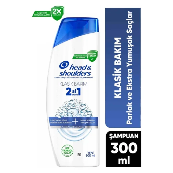 Head & Shoulders Klasik Bakım 2'si 1 Arada 300 ml Kepek Şampuanı - Görsel 2