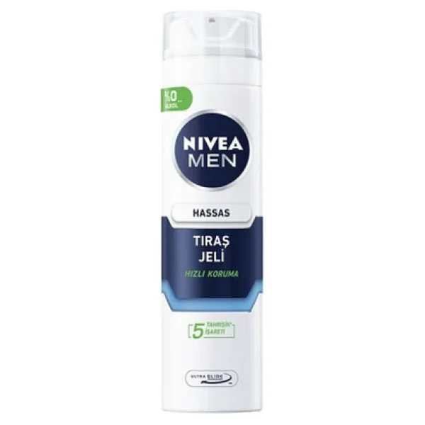 NIVEA Men Hassas Tıraş Jeli 200ml, Hassas Ciltlere Özel Hızlı Koruma, , Alkolsüz Formül - Görsel 2