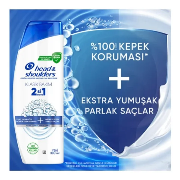 Head & Shoulders Klasik Bakım 2'si 1 Arada 300 ml Kepek Şampuanı - Görsel 4