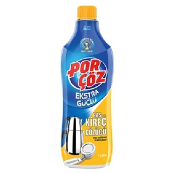 Porçöz Pas ve Kireç Çözücü 1 Litre + Porçöz Yağ Çözücü 1 Litre--2'li set - Görsel 2
