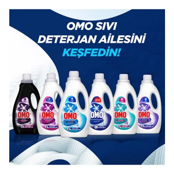 Omo Active Fresh Cold Power Renkliler için Sıvı Deterjan 1.5 lt - Görsel 8
