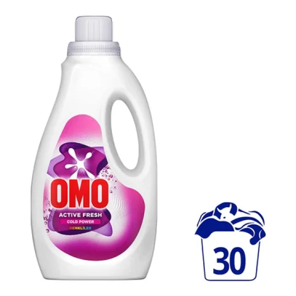 Omo Active Fresh Cold Power Renkliler için Sıvı Deterjan 1.5 lt - Görsel 2