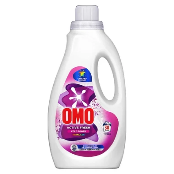 Omo Active Fresh Cold Power Renkliler için Sıvı Deterjan 1.5 lt - Görsel 3