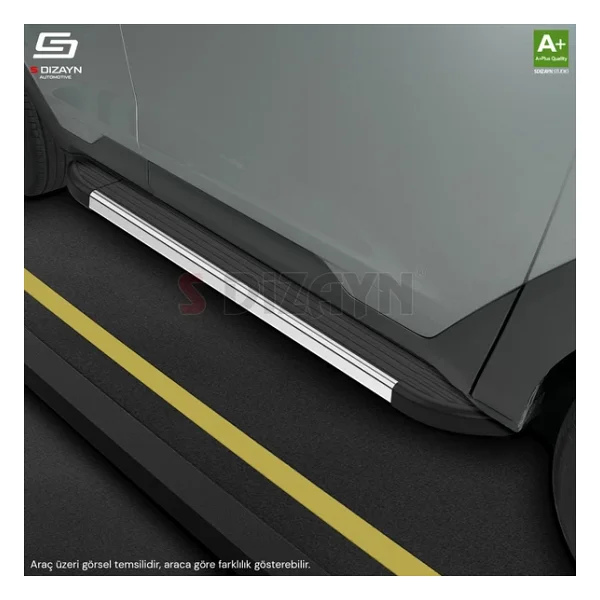 S-dizayn Peugeot Partner 2 Tepee Skyline Krom Yan Basamak 193 Cm 2008-2018 A+ Kalite - Görsel 4