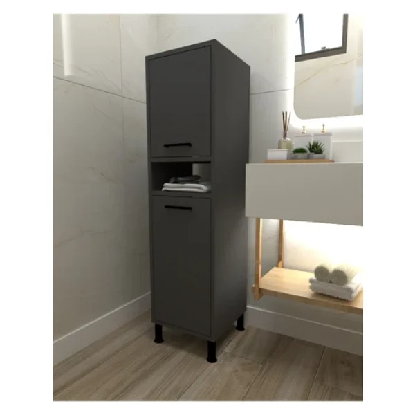 Home Mobiga Linda Kirli Sepetli Çok Amaçlı Banyo Dolabı - Görsel 4