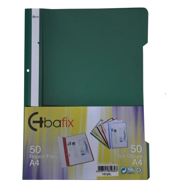 Bafix Telli Dosya Plastik XL Yeşil A4 - Görsel 4