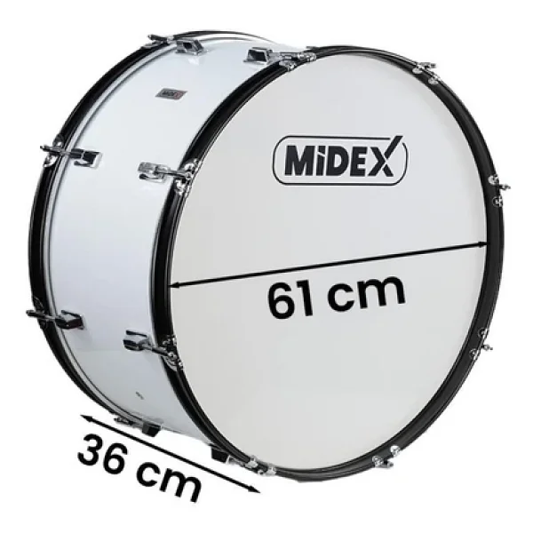 Midex Bnd-24 Bando Davulu 24 İnç 61 Cm Çap Profesyonel Bass Davul Seti - Görsel 3
