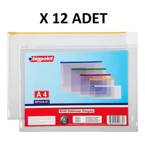 Bigpoint A4 12'li Kilitli PVC Döküman Dosyası - Görsel 5