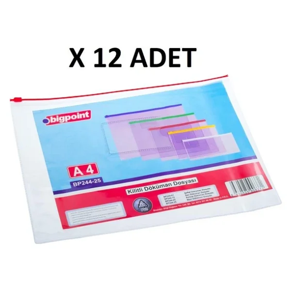Bigpoint A4 12'li Kilitli PVC Döküman Dosyası - Görsel 4