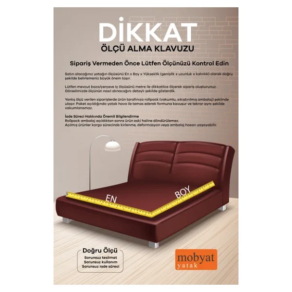 Mobyat Konfor Plus Ultra Full Ortopedik Bel Ve Sırt Destekli Pedli Yaylı Yatak - Görsel 6