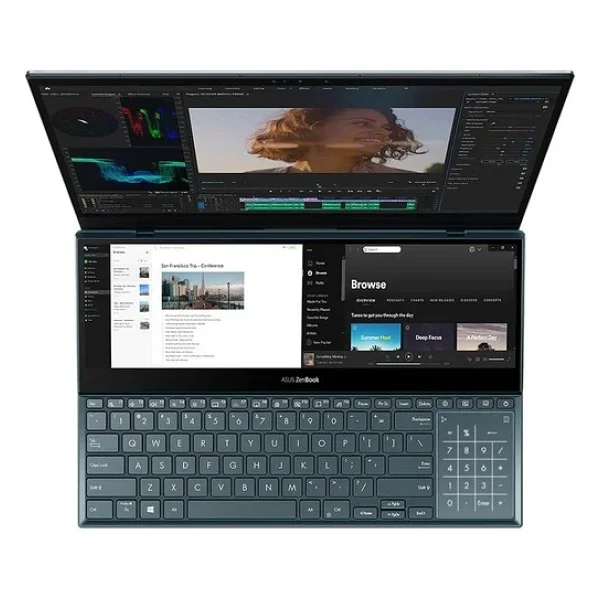 Asus ZenBook Pro Duo 15 Oled UX582ZM-H2036W i7-12700H 32 GB 1 TB SSD RTX3060 15.6" 4K İkisi Bir Arada Notebook - Görsel 4