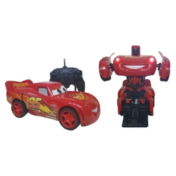 Disney Cars Şimşek McQueen Robota Dönüşen Uzaktan Kumandalı Araba - Görsel 4