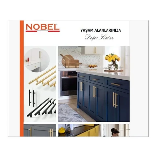 Paslanmaz Boy Kulp Nobel Mat Gold 160 mm Modern Dolap & Çekmece Kulpu 5'li Paket - Görsel 7
