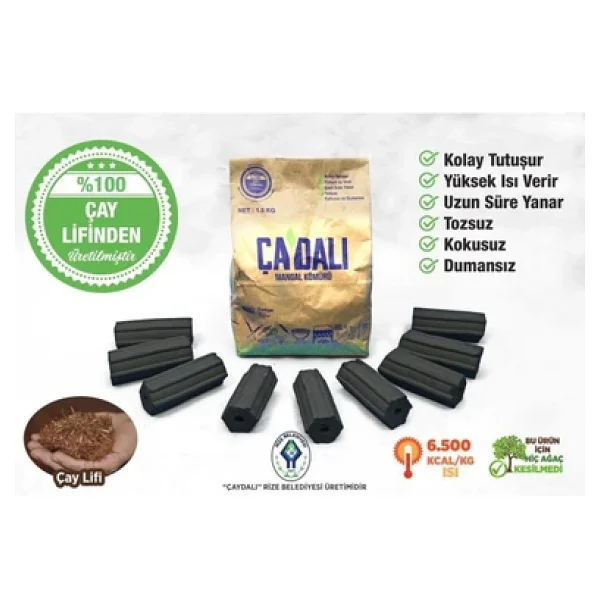 ÇAYDALI MANGAL KÖMÜRÜ_Çaydalı Sıkma Mangal Kömürü 1,5 kg - Görsel 3